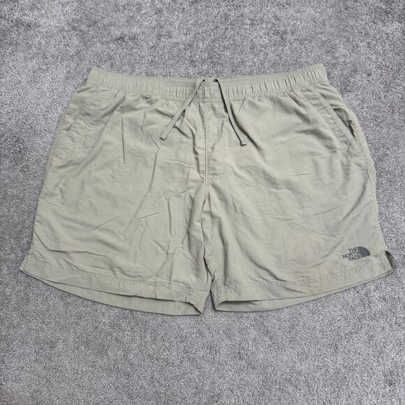 The North Face FlashDry Class V Shorts Mens XL Brown Elastic Waist Pocket Nylon - Picture 1 of 16